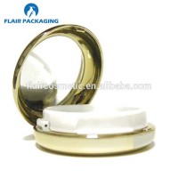 Luxury gold round shaped air cushion compact powder case